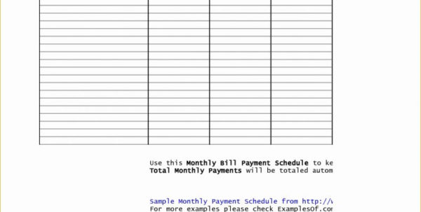 Monthly Payment Spreadsheet Printable Spreadshee monthly payment ...