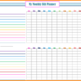 Monthly Payment Spreadsheet Throughout Bill Payment Spreadsheet Printable Free Monthly Pay Downloademplate