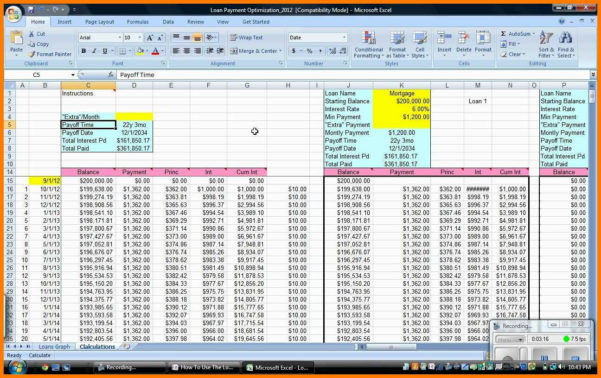 Mortgage Spreadsheet With Extra Payments Spreadsheet Downloa ...