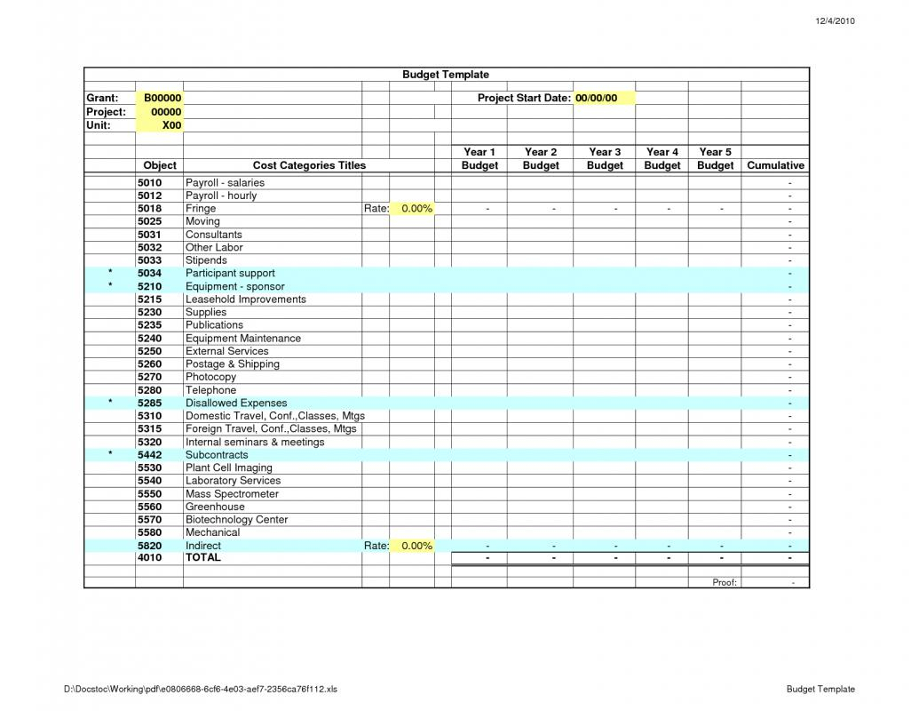 Moving Budget Spreadsheet Db excel