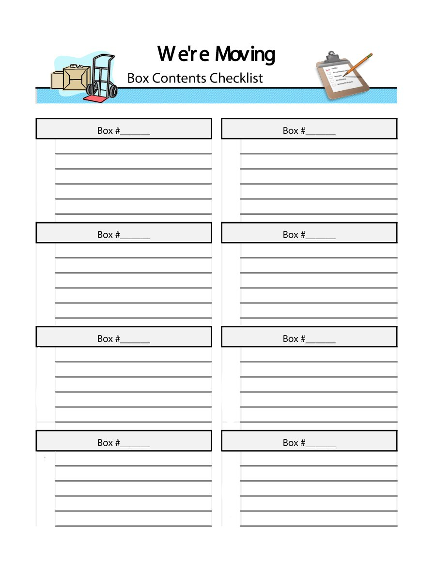 Moving Checklist Spreadsheet Throughout 45 Great Moving Checklists [Checklist For Moving In / Out