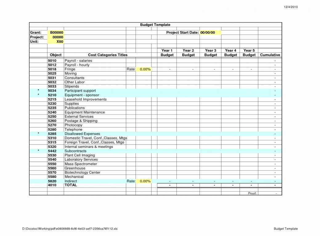 Moving Cost Spreadsheet —