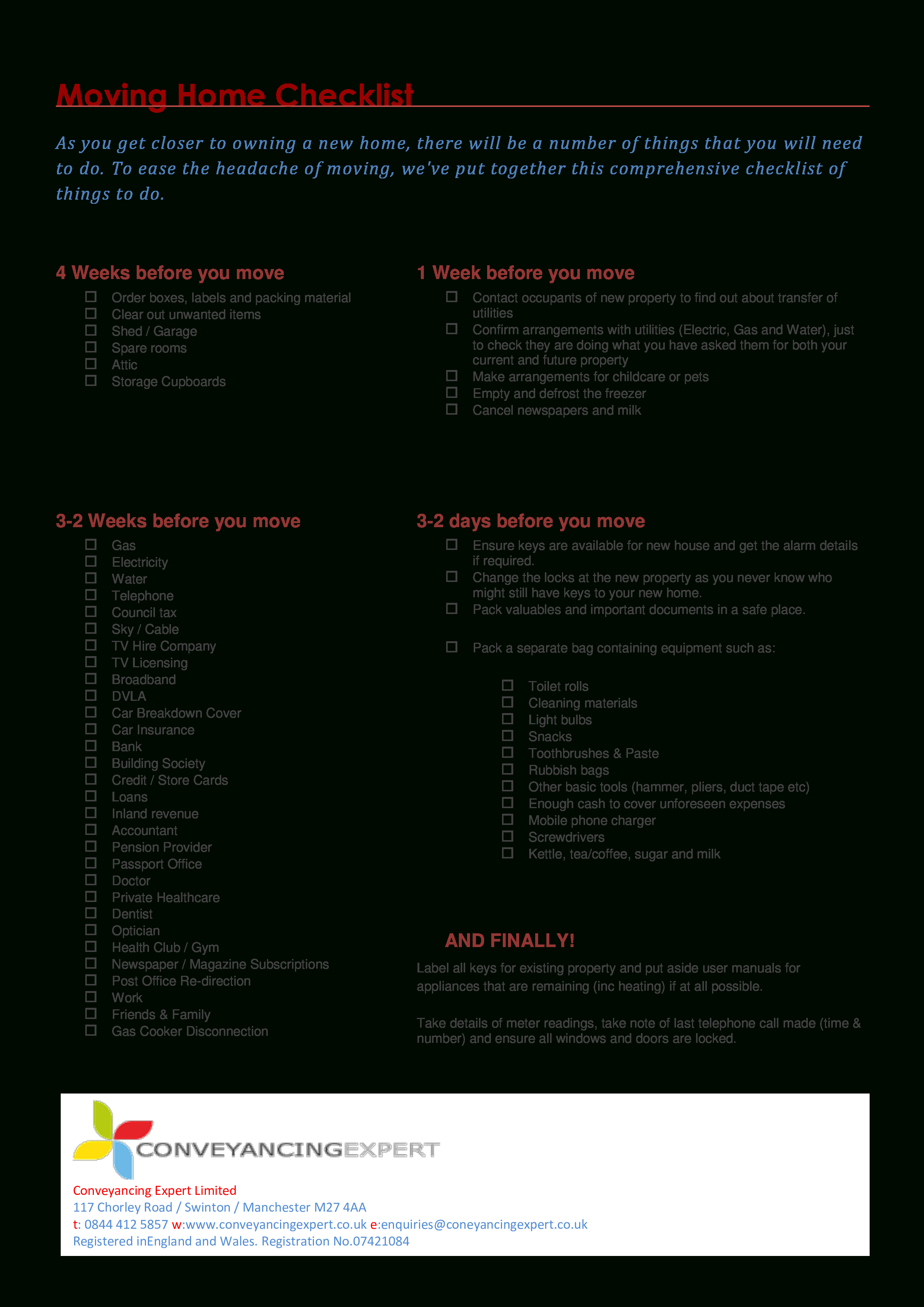 Moving House Checklist Spreadsheet With Free Moving Home Checklist  Templates At Allbusinesstemplates