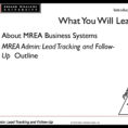 Mrea Business Planning Spreadsheet In Mrea Admin: Lead Tracking And Followup  Ppt Download