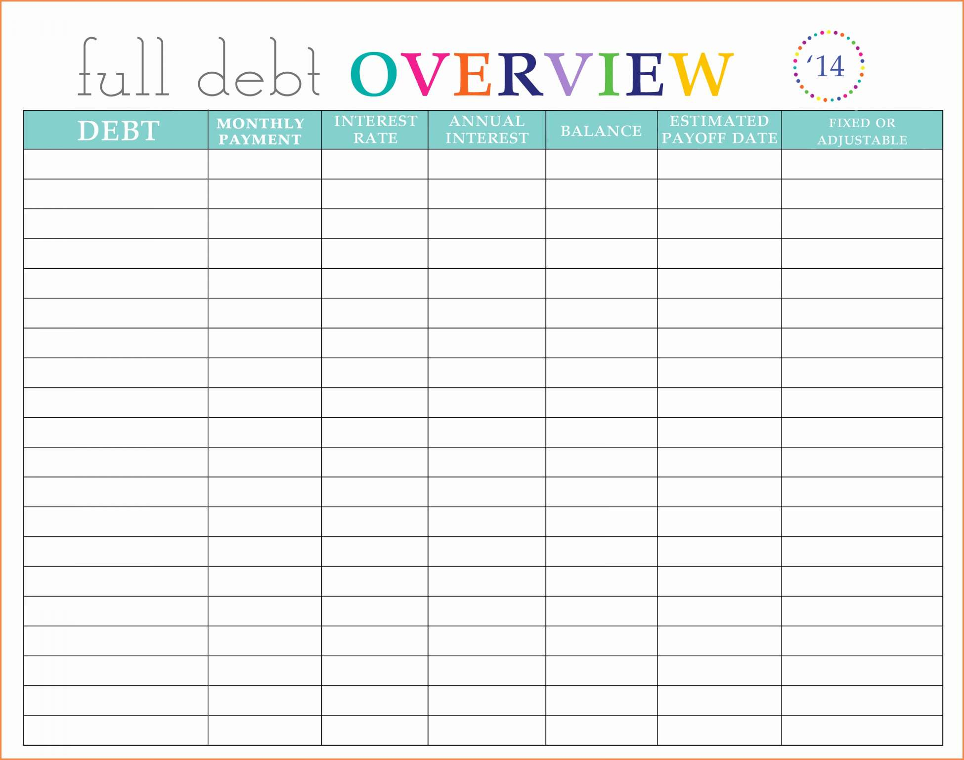 Multiple Credit Card Payoff Calculator Spreadsheet Spreadsheet Downloa