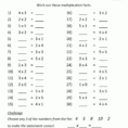Multiplication Spreadsheet With Regard To Multiplication Practice Worksheets To 5X5
