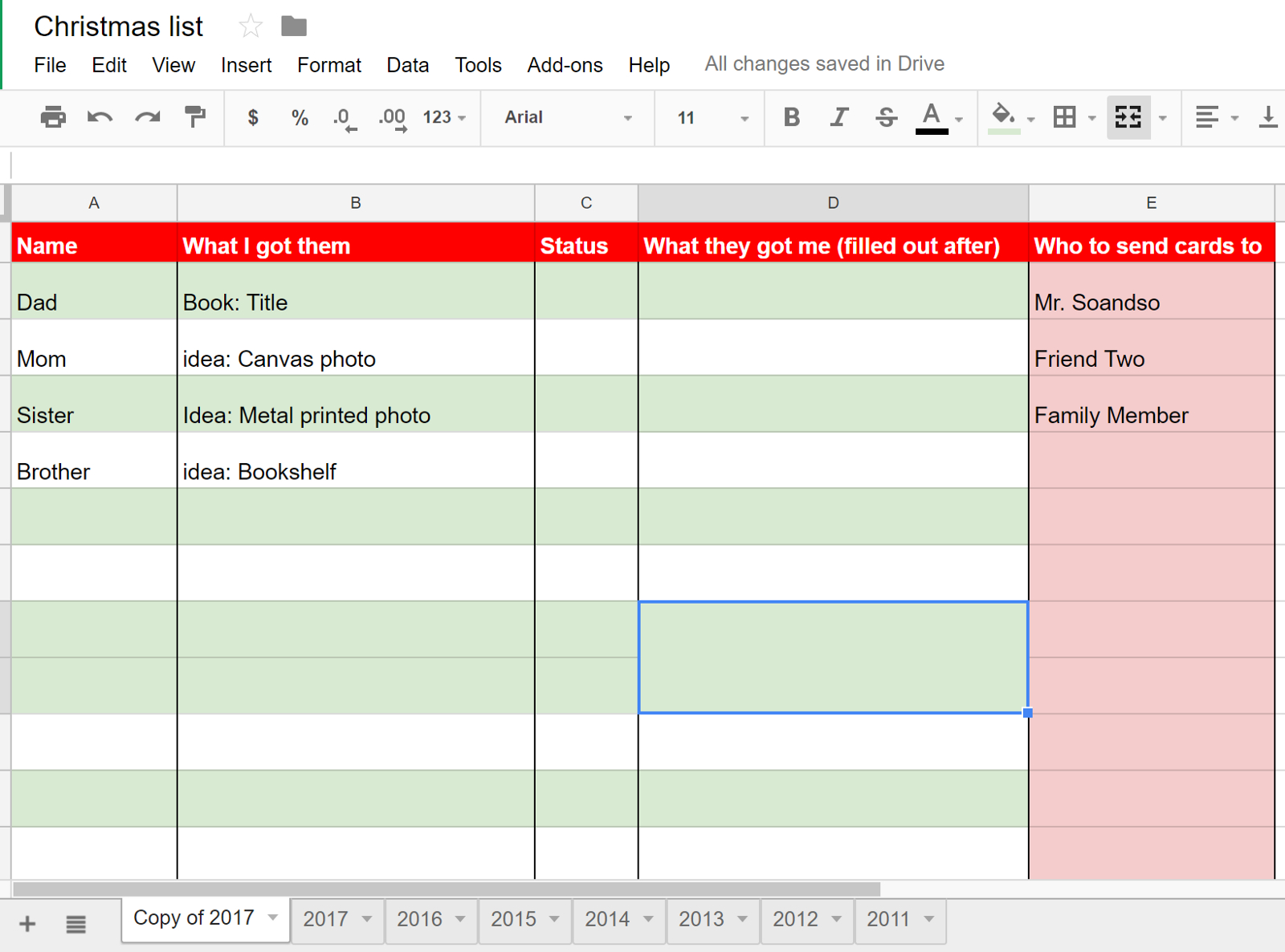 Need A Spreadsheet Inside The One Christmas Shopping Spreadsheet You Need This Year