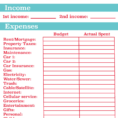 New Home Budget Spreadsheet Throughout Home Budget Worksheet Template New Household Bud Spreadsheet Excel