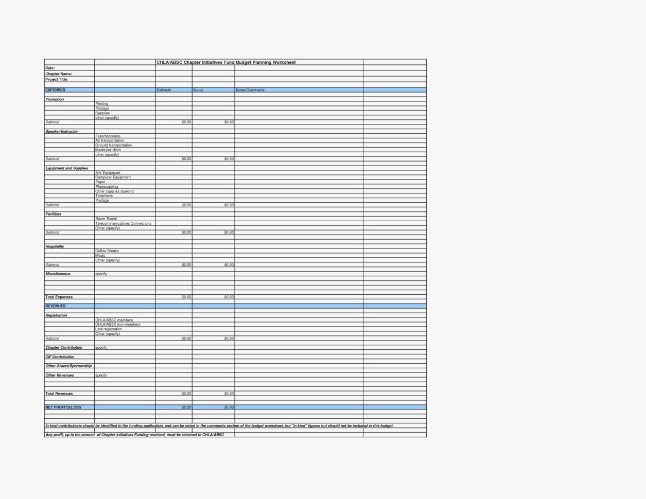 Non Profit Budget Spreadsheet Within Non Profit Budget Template Excel Inspirational Fresh Grant Proposal