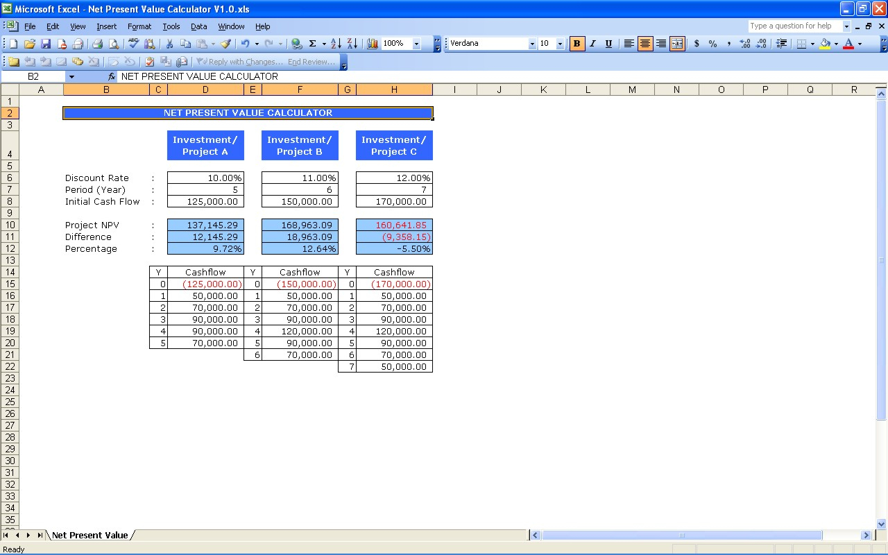Npv Excel Spreadsheet Template db excel com