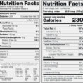 Nutrition Spreadsheet Template Pertaining To Nutrition Label Template Excel  My Spreadsheet Templates