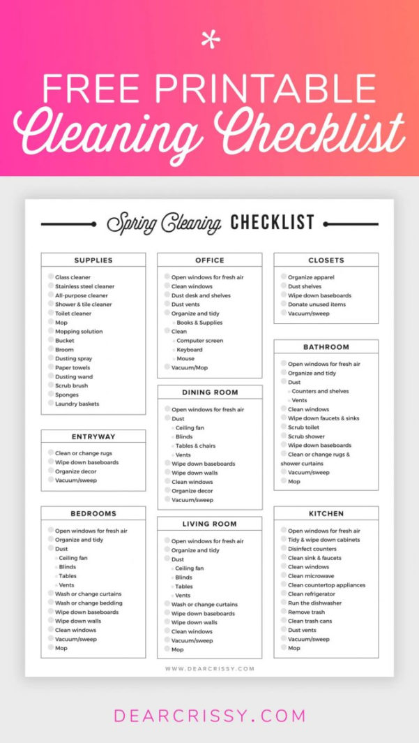 Office Housekeeping Checklist Spreadsheet Printable Spreadshee office ...