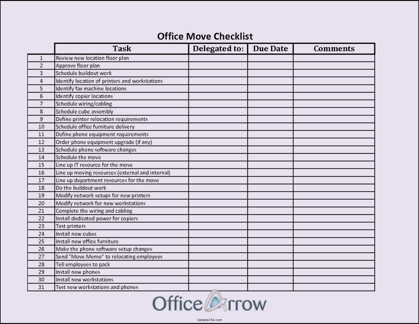 office move checklist