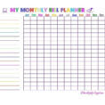 Online Bill Organizer Spreadsheet For Monthly Bill Planner My Printable Book Organizer Template Excel