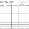 Online Bill Organizer Spreadsheet Pertaining To Monthly Bill Organizer Template And Printable Monthly Bill Organizer