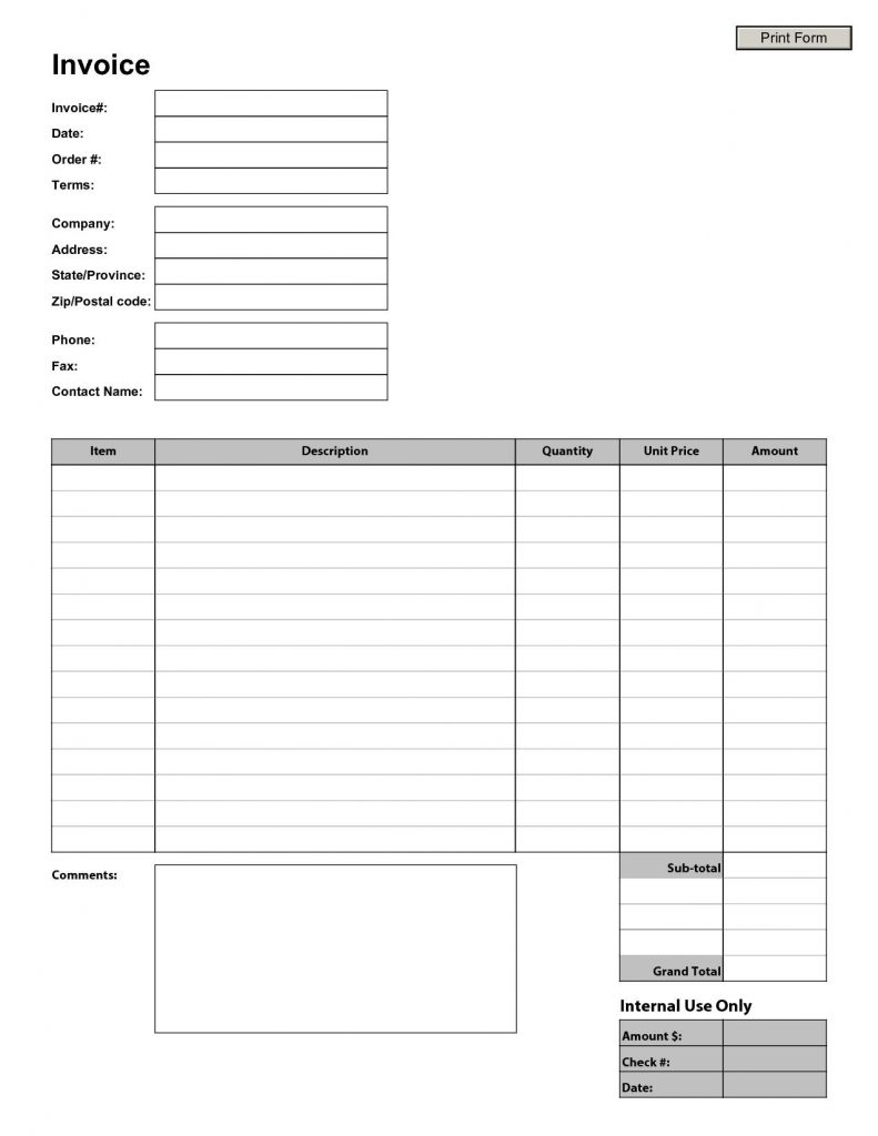 online blank spreadsheet regarding online receipt template
