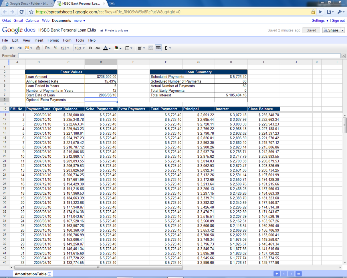 calculate student loan repayment in excel with payments