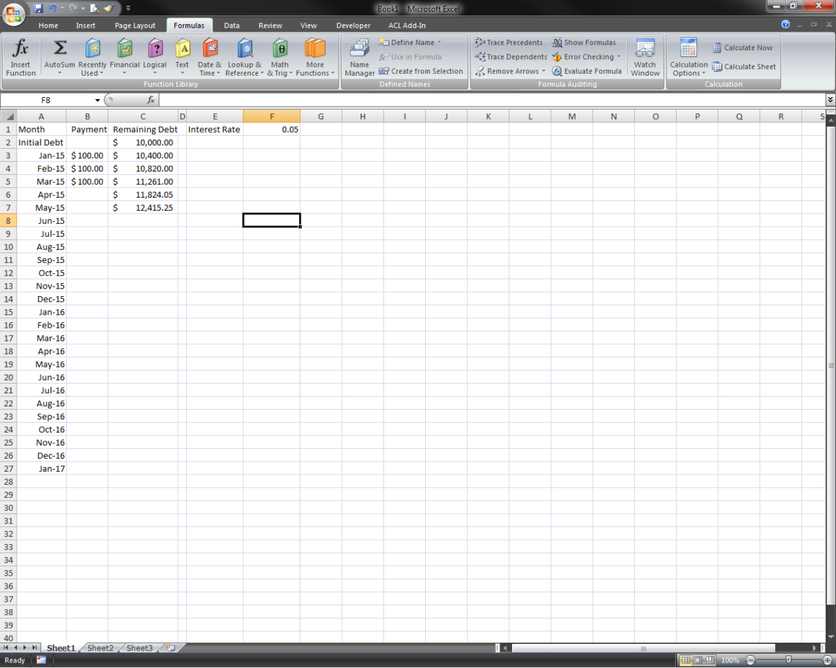 how to calculate student loan repayment in excel