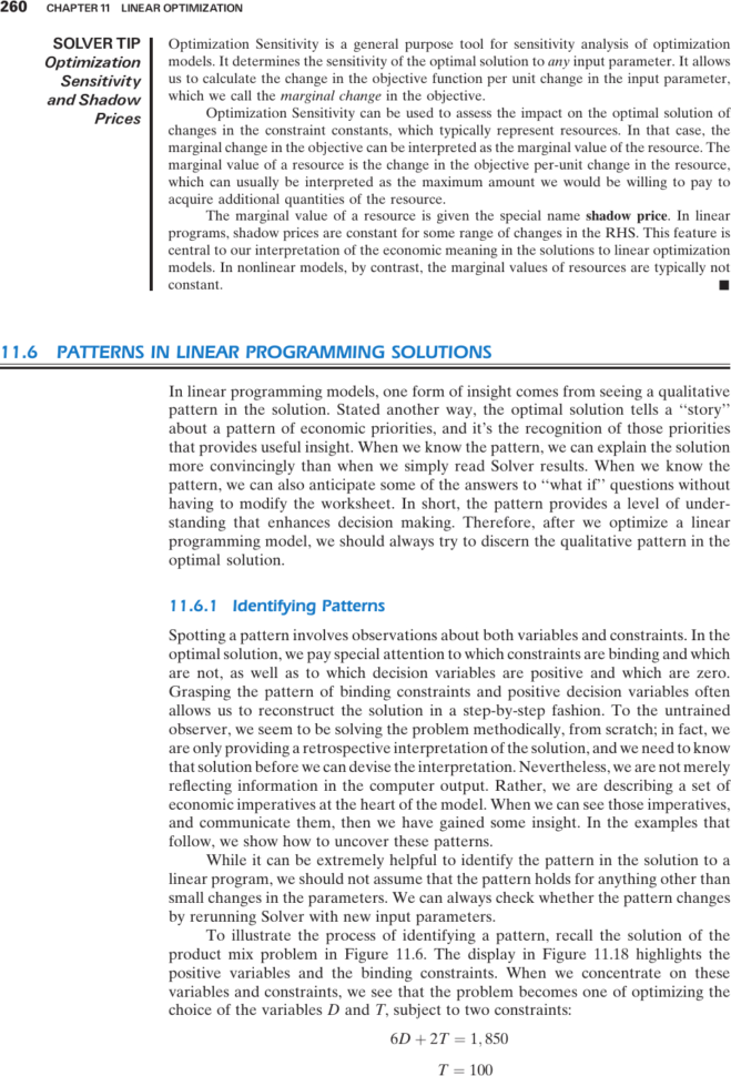 Optimization Modeling With Spreadsheets Solutions Within Patterns In Linear Programming Solutions  Management Science: The