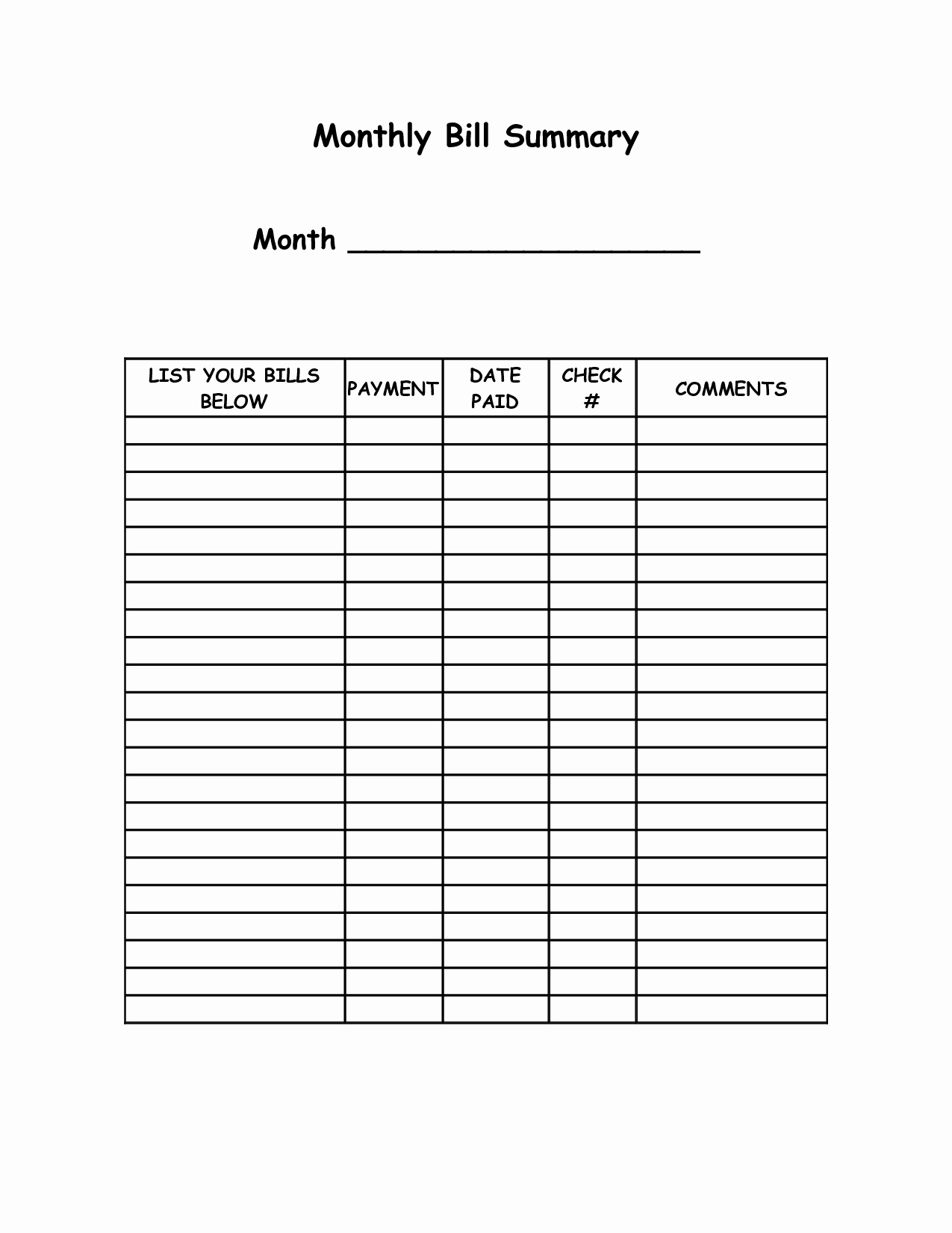 organizing monthly bills to pay period
