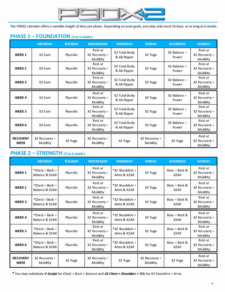 p90x workout spreadsheet