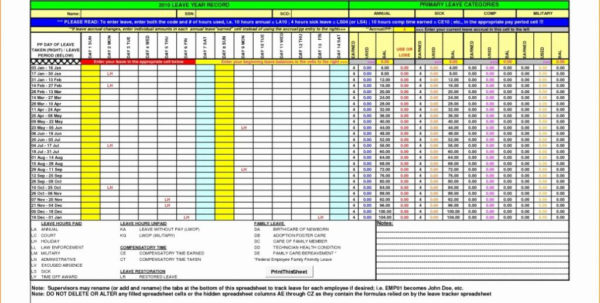 Paid Sick Leave Tracking Spreadsheet Google Spreadshee Paid Sick Leave 