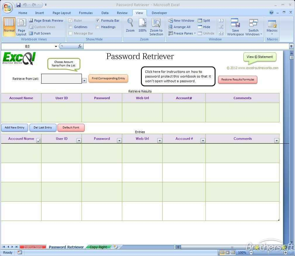 How To Make Password Protected Excel Sheet