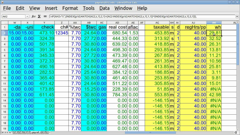 Payroll Calculator Spreadsheet regarding Excel Spreadsheet For Payroll ...