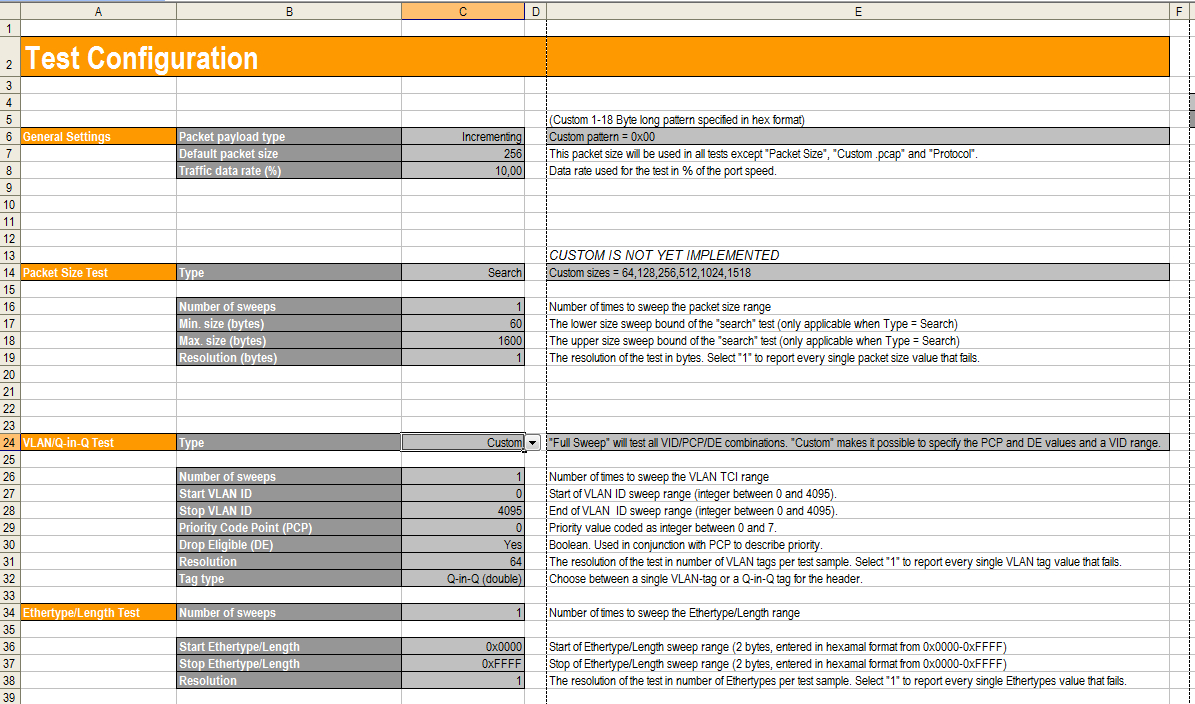 Pcp Excel Spreadsheet Within Read The Xenalink User Manual Here  Xena Networks