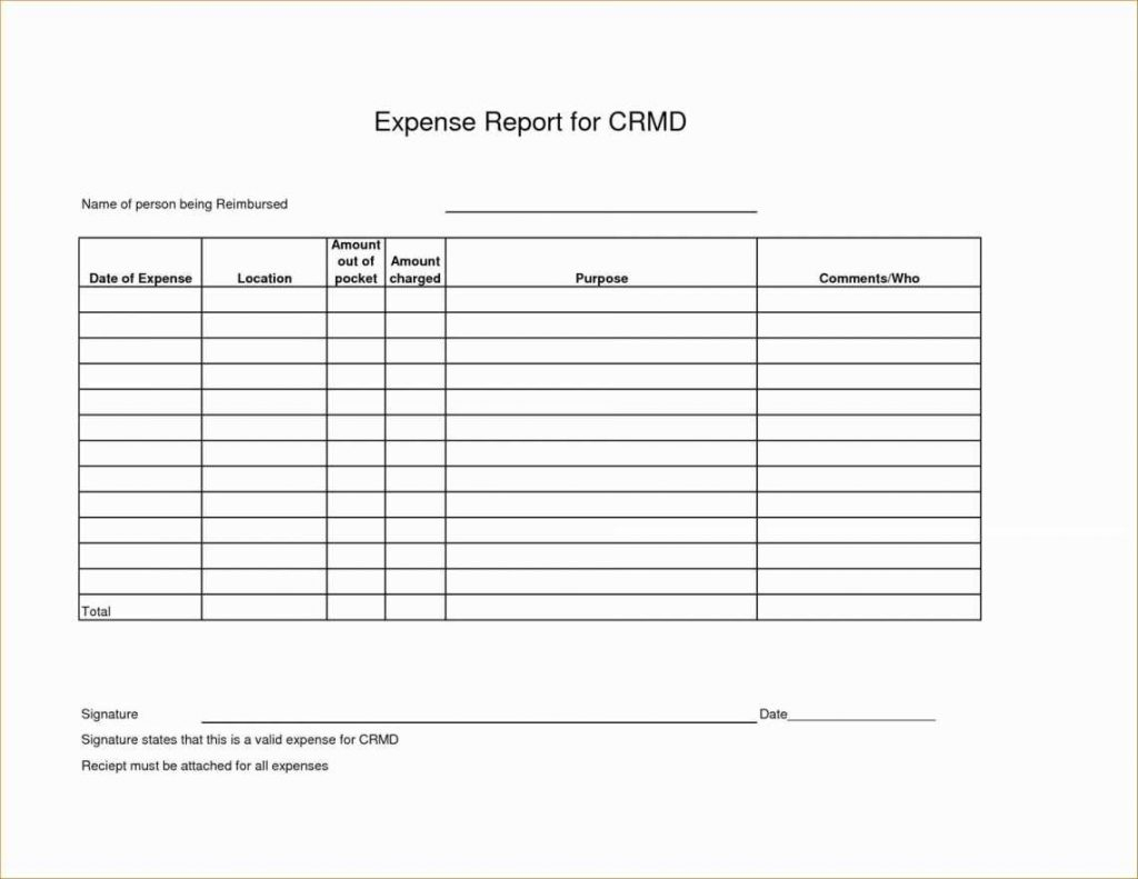 per diem expense report template