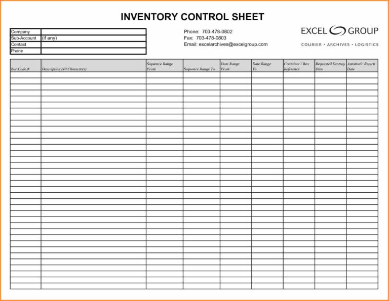 Personal Asset Inventory Spreadsheet within Financial Inventory ...