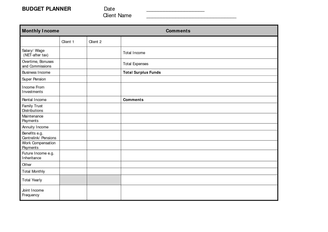 Personal Budget Planner Spreadsheet Intended For Free Personal Budget Planner  Resourcesaver
