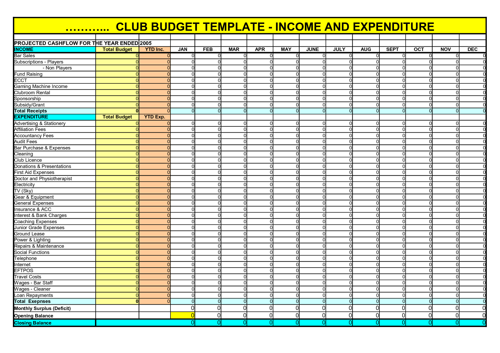 free business income and expense tracker