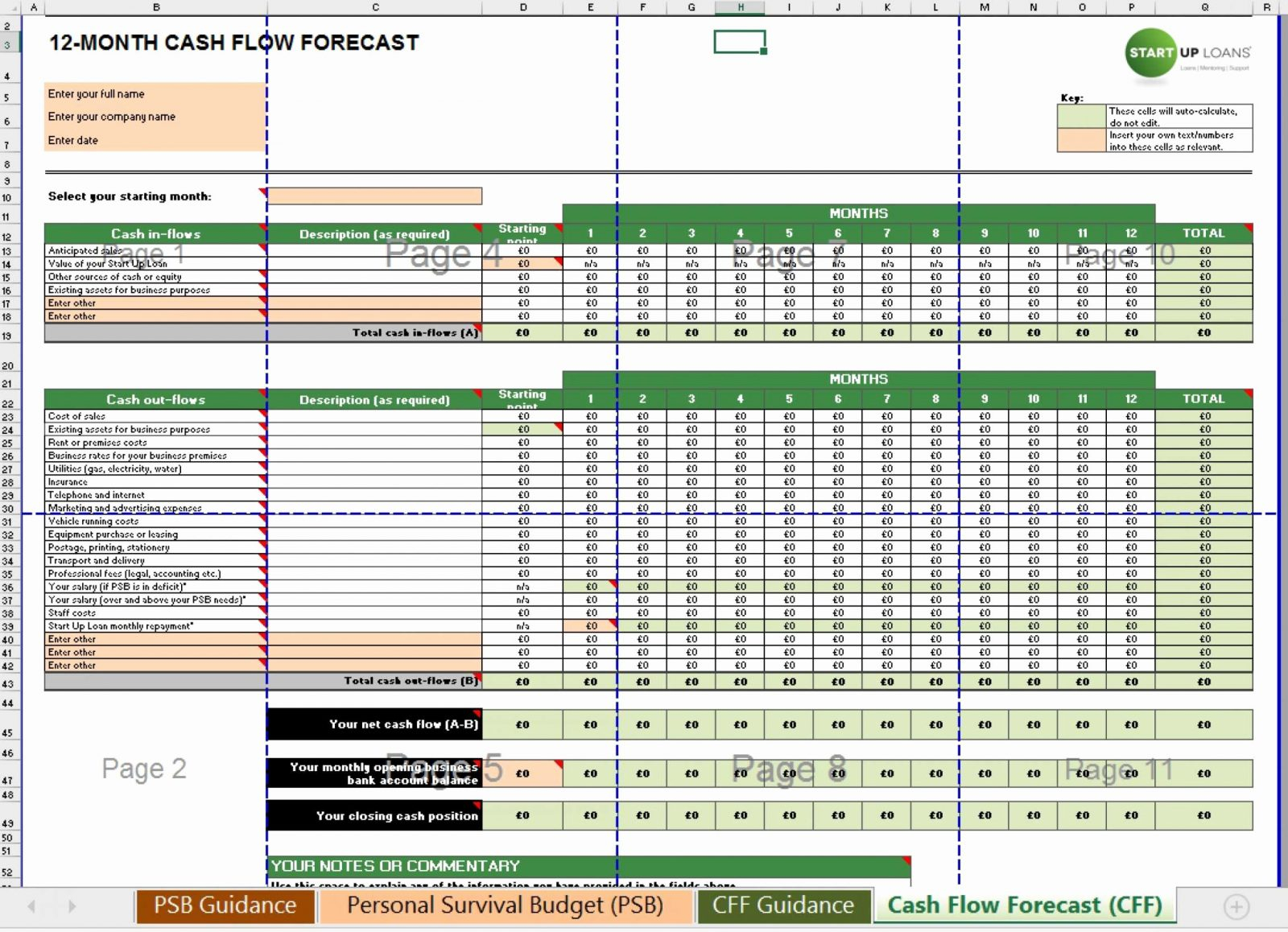 Personal Cash Flow Spreadsheet Template Free For Business Cash Flow Spreadsheet Plan Projections Template Excel
