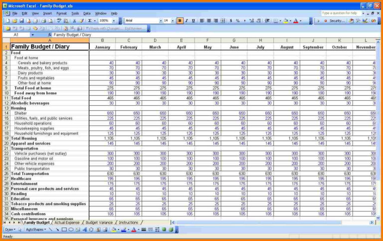 financial planning template excel