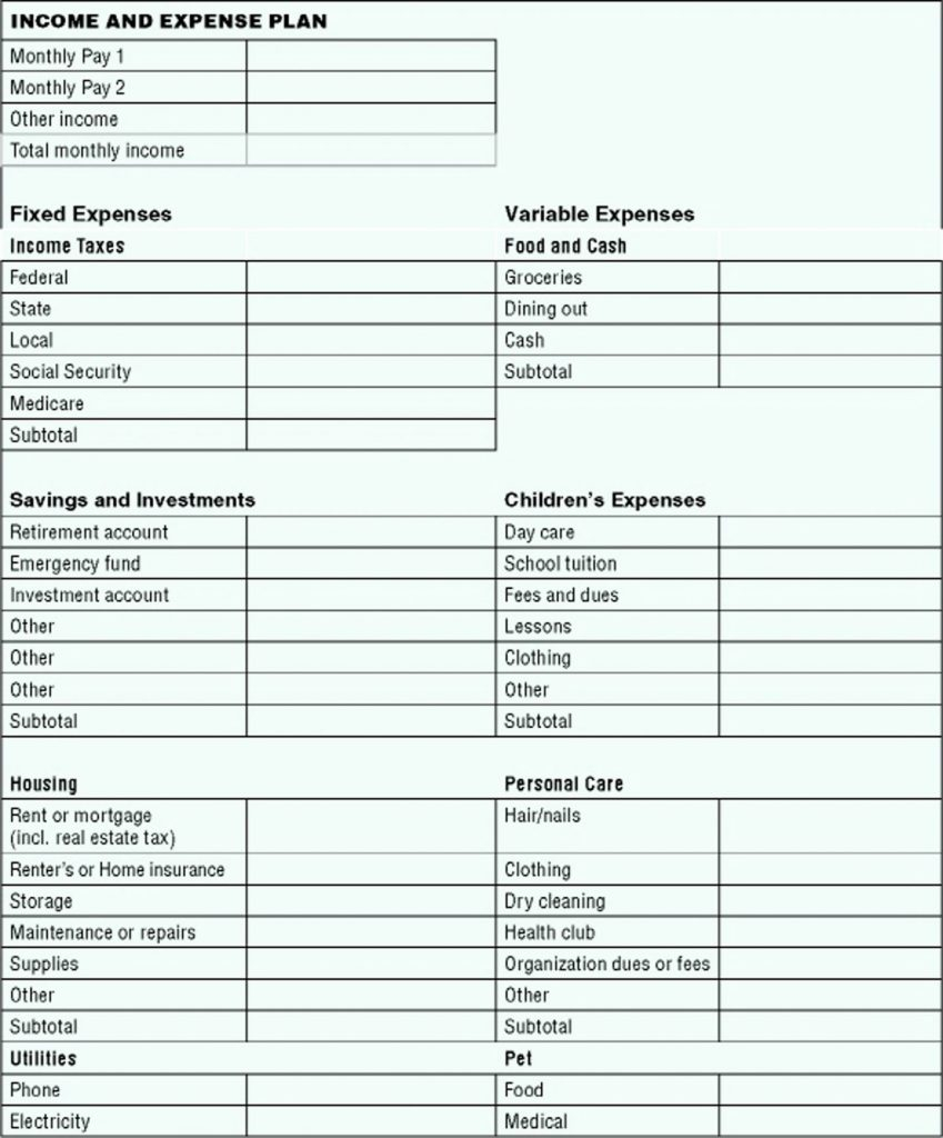 Personal Financial Planning Spreadsheet within Financial Planning Spreadsheet Plan Example Spending Budget Template