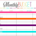 Personal Monthly Budget Spreadsheet Regarding Monthly Bills Template Spreadsheet Personal Budget More Templates