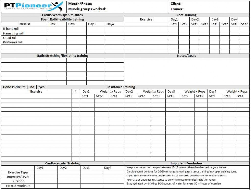 Personal Trainer Spreadsheet Regarding Personal Trainer Client Tracking Homebiz4U2Profit Com Spreadsheet