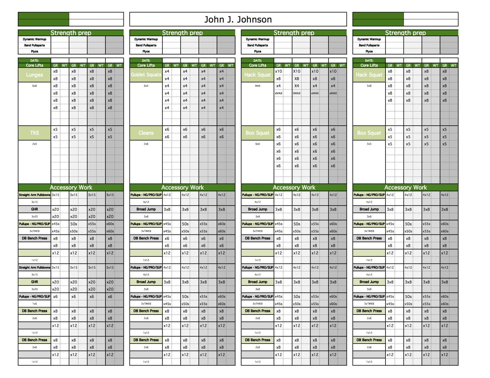 Personal Trainer Spreadsheet Template Throughout Excel Personal Training Templates  Excel Training Designs