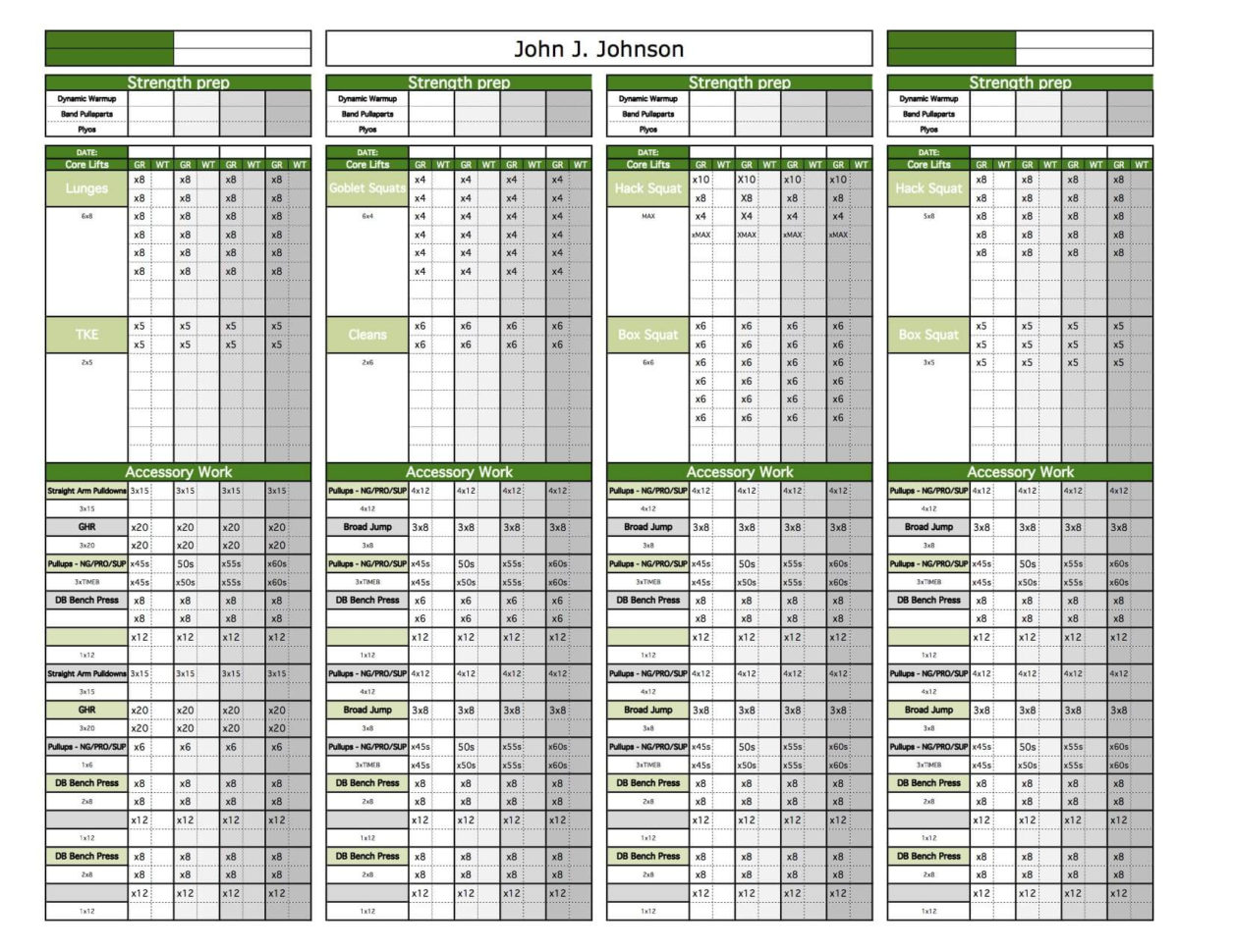 Personal Training Client Excel Spreadsheet For Excel Personal Training Templates  Excel Training Designs