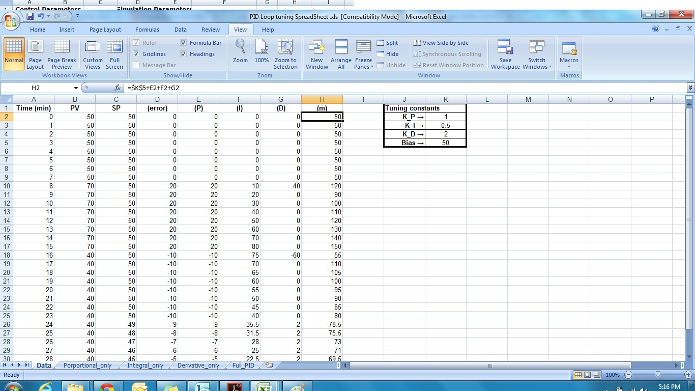 Pid Loop Tuning Spreadsheet Pertaining To Pid Simulator  Free Tools Collection  Software And Tools