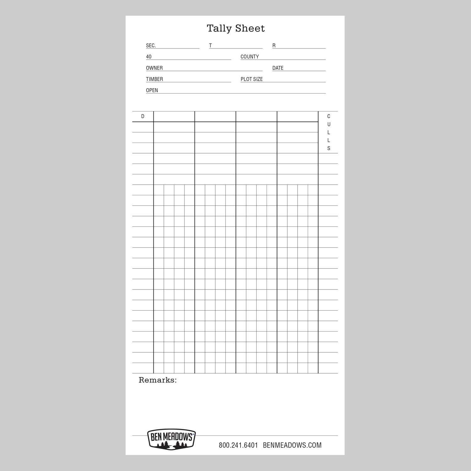 Pipe Tally Spreadsheet regarding Tally Sheets, One Species  Peco Sales