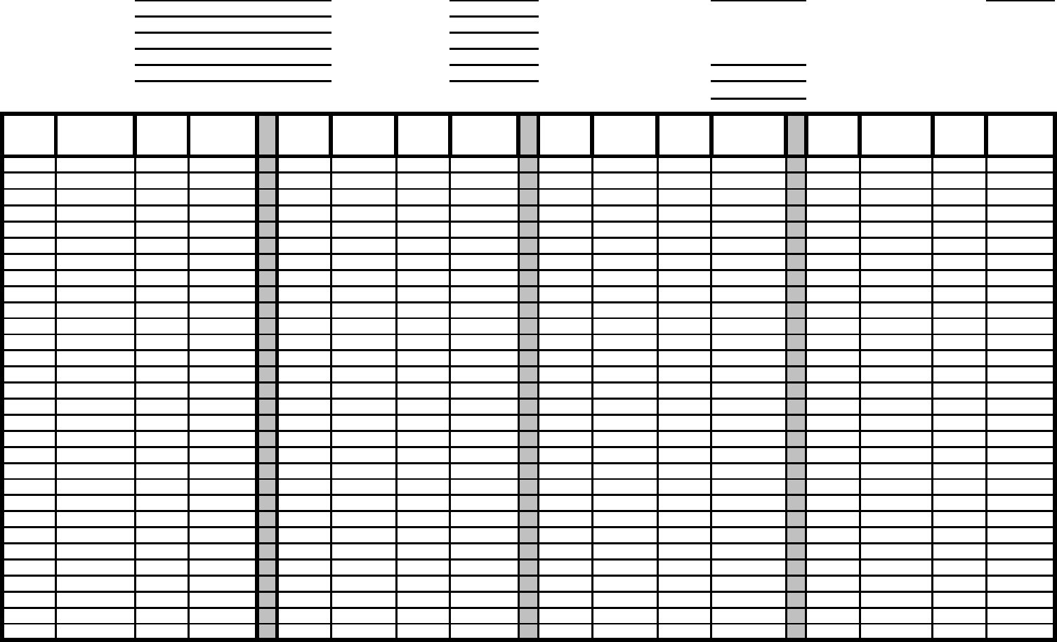 Tally Sheet Template