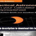 Practical Astronomy With Your Calculator Or Spreadsheet in Books Practical Astronomy With Your Calculator Or Spreadsheet Full