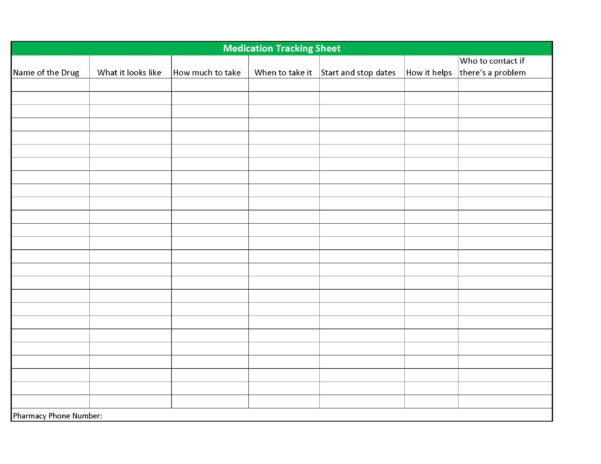 Prescription Refill Spreadsheet — db-excel.com