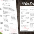 Pricing Spreadsheet Template In Price Sheet Template – Emmamcintyrephotography