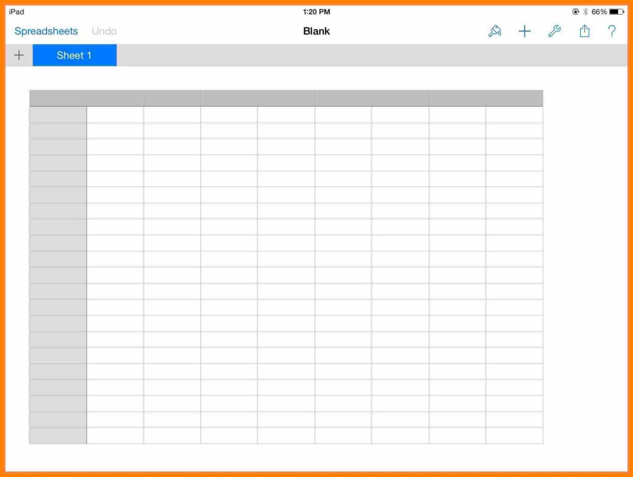 Printable Blank Spreadsheet Templates 3858