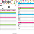 Printable Budget Spreadsheet Inside Free Printable Budget Worksheet Template Planner 360 Degree Tags