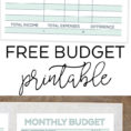 Printable Budget Spreadsheet Intended For Monthly Budget Planner  Free Printable Budget Worksheet