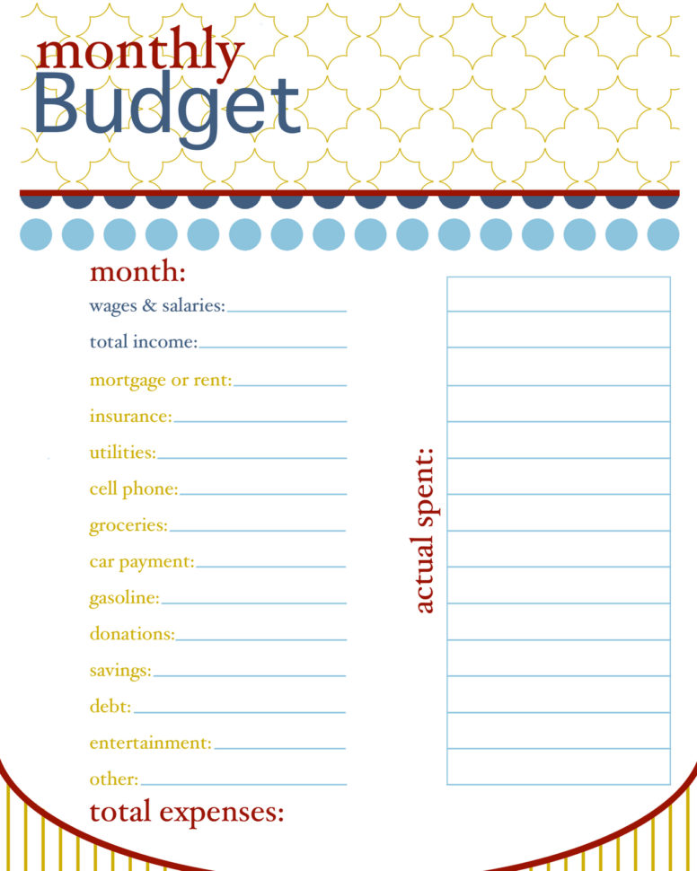 Printable Budget Spreadsheet Within Online Monthly Budget Worksheet Pictures Design Sheet Printable Tire